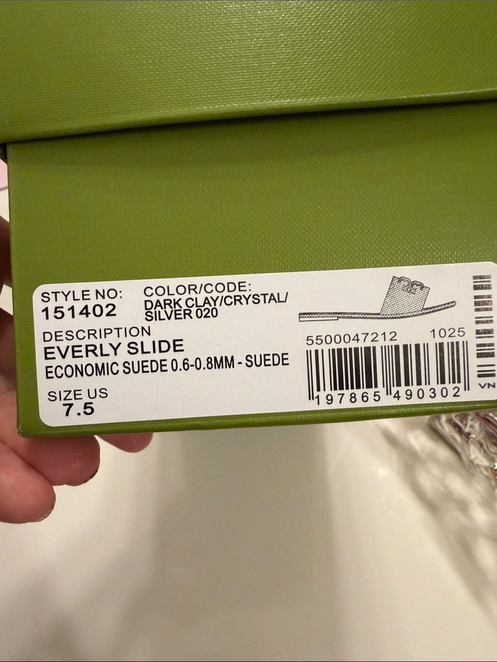 New Tory Burch Silver Metallic Logo Slide - Picture 9 of 10